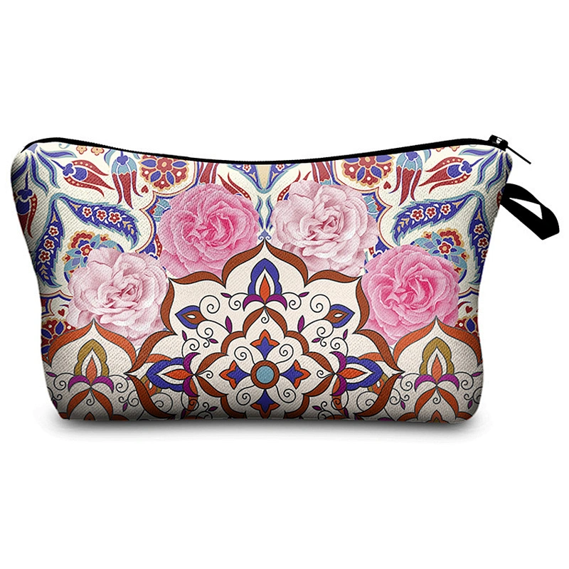 Costom Pattern 3D Digital Printing Cosmetic Bag Fashion Custom Colorful Cosmetic Bag Portable Cosmetic Pouch Bag And Cases