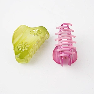 Large Plastic Fashion Hair Accessories Floret Hollow Design Blendoku Color Big Hair Claw Clips for Women and Girls