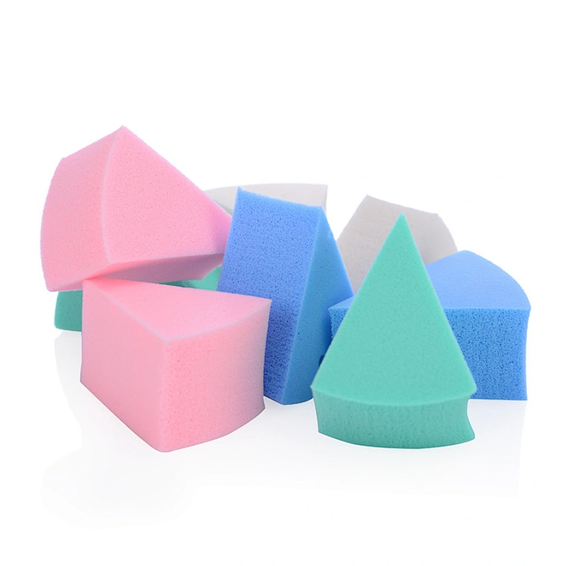 Factory Manufacture Various 8pcs Beauty Tools Soft Fan Shaped Colorful Puffs Makeup Sponge Set