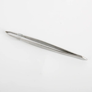 Wholesale stainless steel eyebrow tweezers customized color slanted tweezers