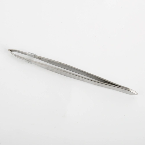 Wholesale stainless steel eyebrow tweezers customized color slanted tweezers