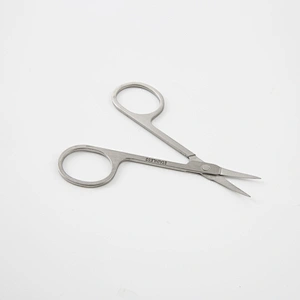 Cheap wholesale stainless steel eyebrow scissors silver Pointed beauty hair scissors