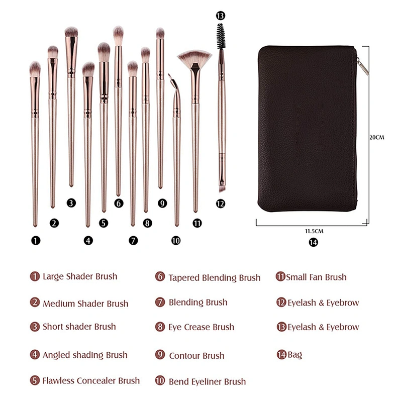 12pcs Eye Makeup Brushes