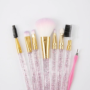 8 PCS Make-up Brushes Set Crystal Handle Cosmetic Brushes Eyeshadow Brushes