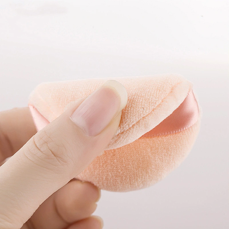 Custom Puff Pink Beige Purple Diamete 10 Centermeter Cotton Puff Microfibre Makeup Sponge Box Set