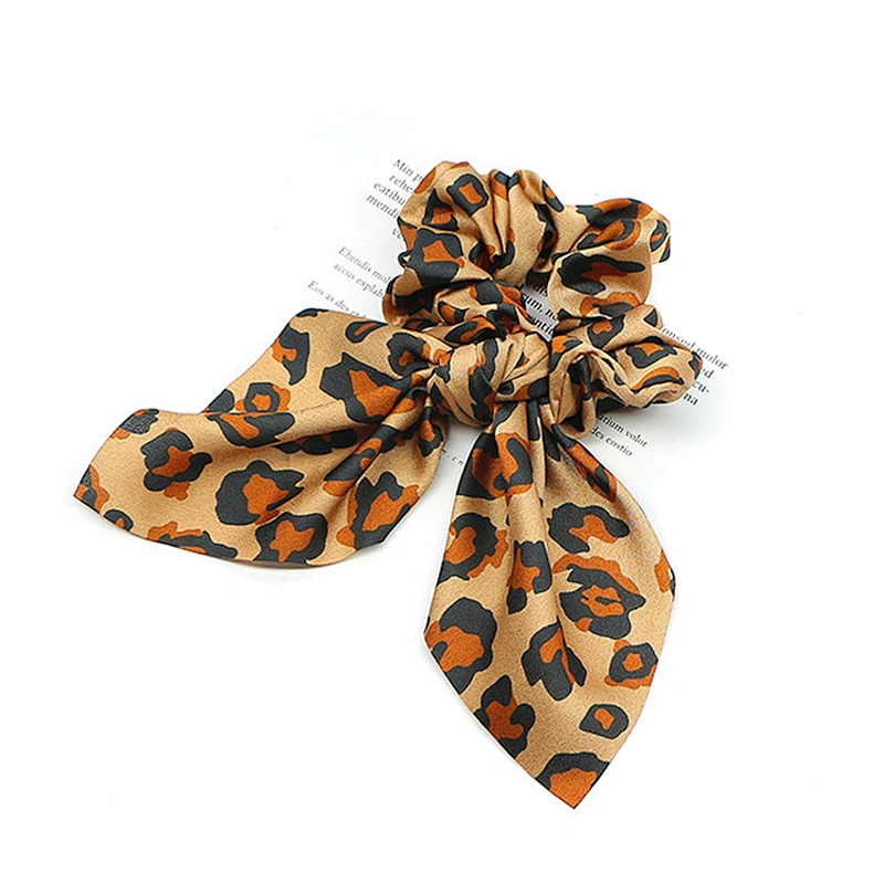 Simple Multicolor Scrunchie Women Hair Scarf Elastic Vintage Hairband Bow Hair Rubber Ropes Girls Hair bands