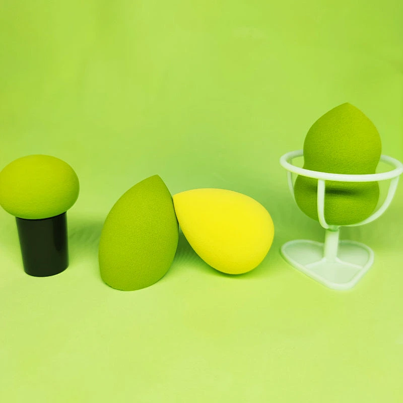 2021 new design private label can be printed makeup sponge sponge container and sponge pen set