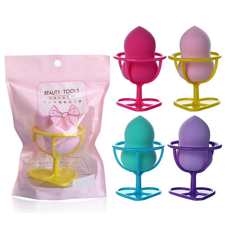 Heart Shape Stand Makeup Sponge Case Travel Storage Container Protective Carrying Container