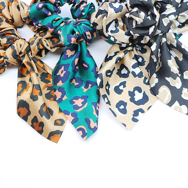 Simple Multicolor Scrunchie Women Hair Scarf Elastic Vintage Hairband Bow Hair Rubber Ropes Girls Hair bands