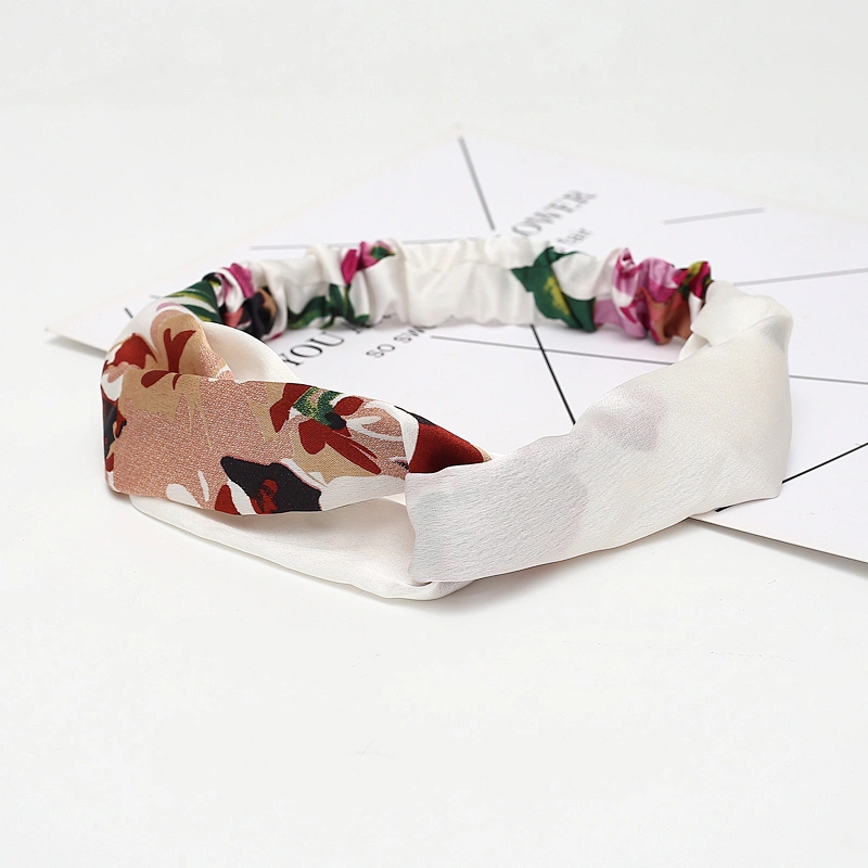 2021 Hot Selling New Design Women Headband boho Floral Style Cross Head Wrap Hair Band