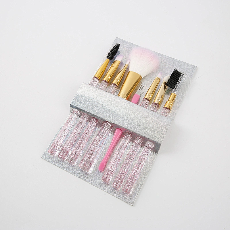 8 PCS Make-up Brushes Set Crystal Handle Cosmetic Brushes Eyeshadow Brushes