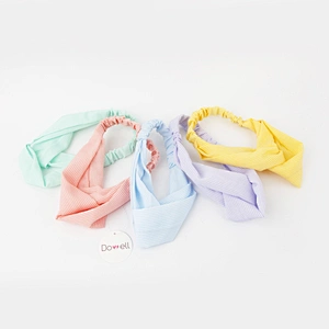 2021 Hot fashion elastic hair bands hot selling colorful Knotted Headbands for Women Girls