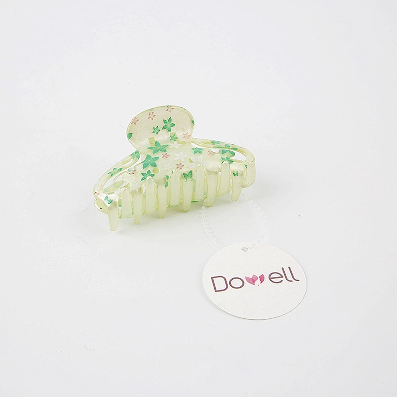 Wholesale Flower Pattern Hair Clips Light Color Hair Accessories Double Comb Hair Claw