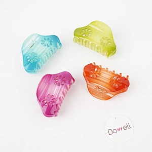 Large Plastic Fashion Hair Accessories Floret Hollow Design Blendoku Color Big Hair Claw Clips for Women and Girls