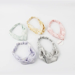 2021 Wholesale Hairband Women Colorful Twisted Knotted Head Wrap Elastic Turban Headband