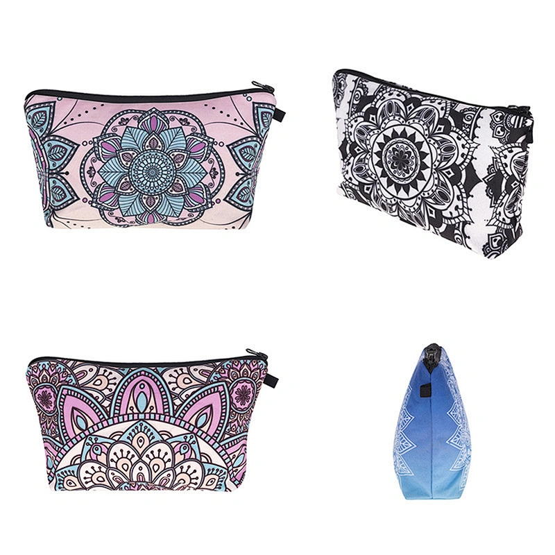 Costom Pattern 3D Digital Printing Cosmetic Bag Fashion Custom Colorful Cosmetic Bag Portable Cosmetic Pouch Bag And Cases