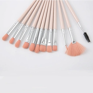 12 Pcs makeup Brush Set  Premium Synthetic Fabrics  Makeup Brushes 3 colors