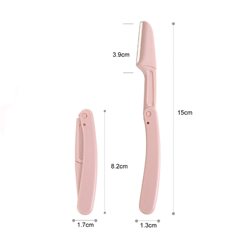 Private Label  Eyebrow Trimmer Razor Safety Round Colorful Foldable Eyebrow Tweezer