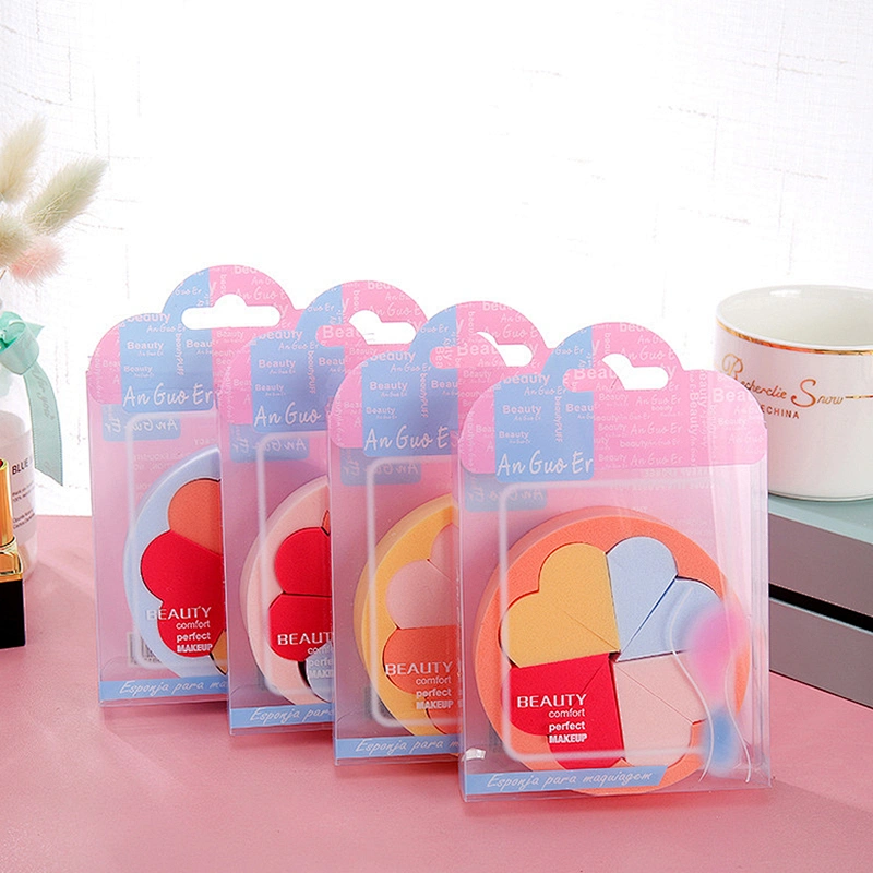 Wholesale Custom 8 Pcs/set Green Pink Beige Red Blue Makeup Sponge Puff Set