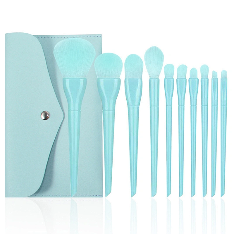 10 Pcs Perfect Custom Candy Color Soft Fiber Makeup Brushes Student Beginners Custom Makeup Brush