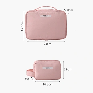 Costom Logo Promotional Makeup Bag Travel Toiletry Bag Organizer Untransparent  Cometic Bag Private Label Cu