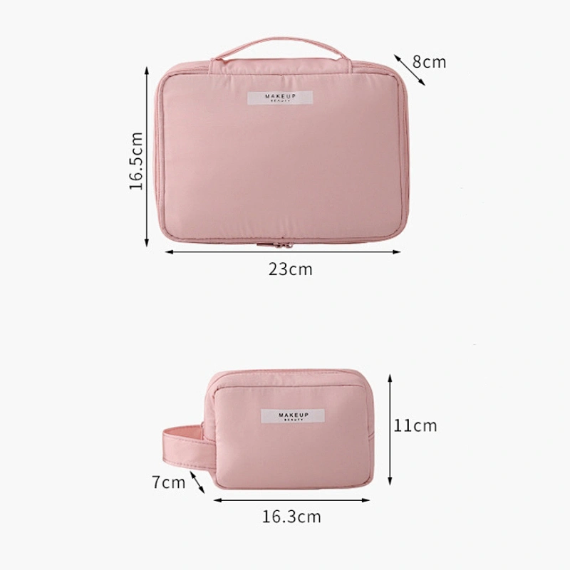 Costom Logo Promotional Makeup Bag Travel Toiletry Bag Organizer Untransparent  Cometic Bag Private Label Cu