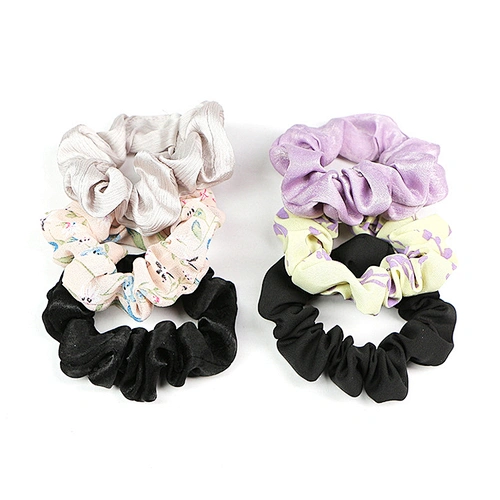 Fashion Women Accessory Bulk Elastic Hair Ties Custom Solid Satin Hair Bands Girls Wholesale Hair Scrunchies