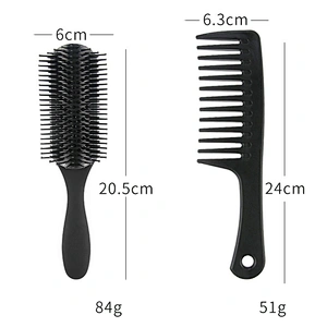 Color Optional Beauty Tools 3PCS Paddle Hair Brush Set Wide Tooth Comb Wet Brush For Men and Women Nylon Hair Brush