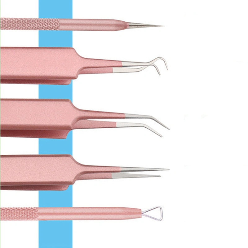 High Quality Durable Using Various  Rose Gold Acne Blackhead Needle Pen Tool Makeup Set