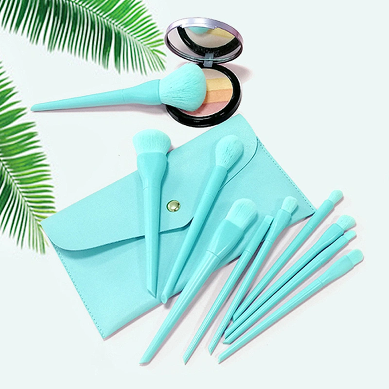 10 Pcs Perfect Custom Candy Color Soft Fiber Makeup Brushes Student Beginners Custom Makeup Brush