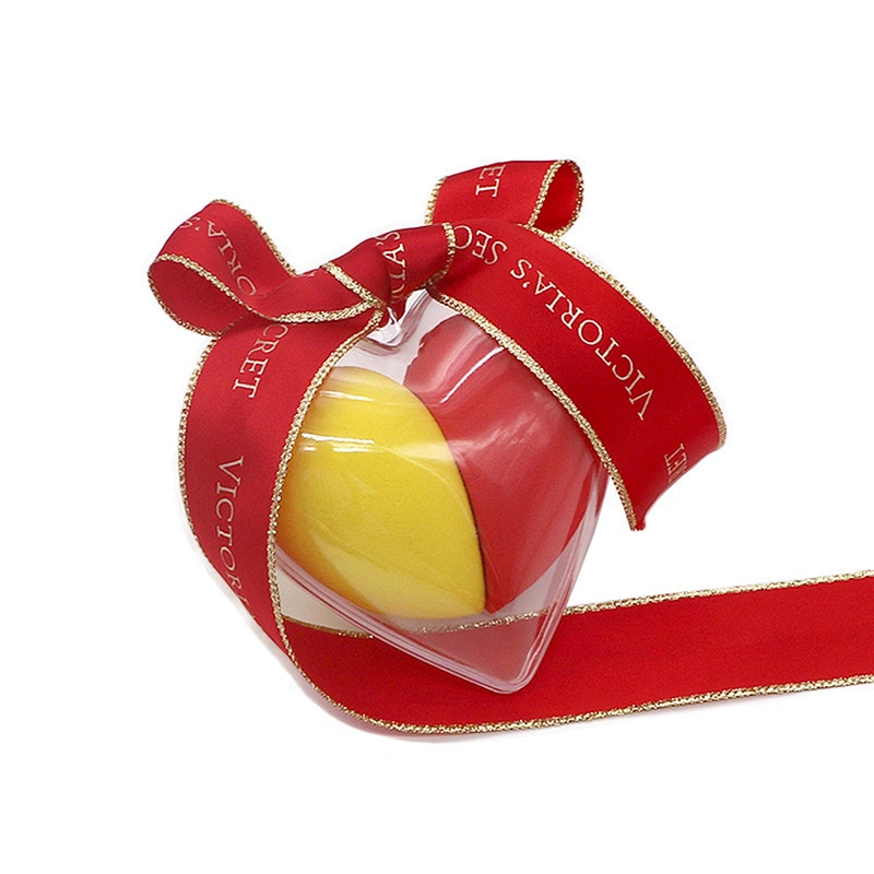 Sell Well New Type 2pcs/set Heart Shape Maekup Sponge Set with Plastic Case
