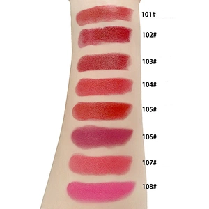 Cream makeup glitter lipstick organic vegan velvet waterproof matte private label nude lipstick
