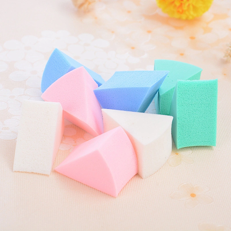 Factory Manufacture Various 8pcs Beauty Tools Soft Fan Shaped Colorful Puffs Makeup Sponge Set