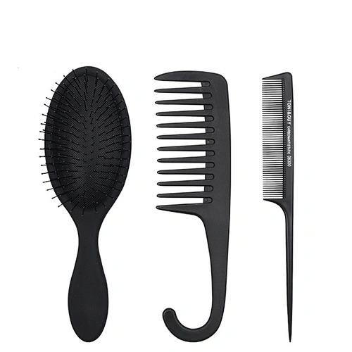 Wide Tooth Comb Shower Detangler Shower Comb with Hook Hair Wide Tooth Dry Wet Comb set