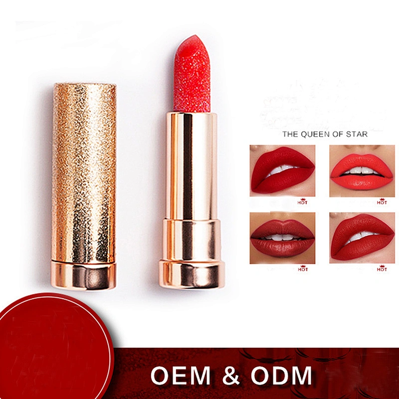 ODM change color moisturizer organic lipstick with private label glitter lipstick