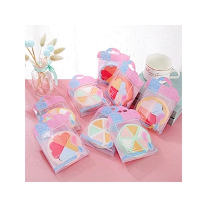 Wholesale Custom 8 Pcs/set Green Pink Beige Red Blue Makeup Sponge Puff Set