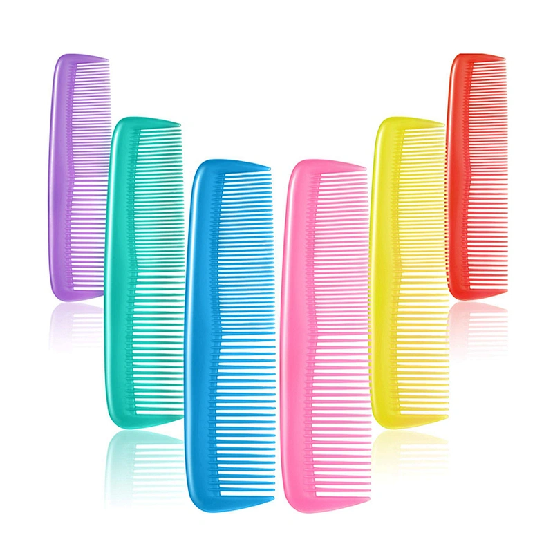 More Than 6 Colors Colorful Hair Combs Set  Thick Tooth Traditional Design plastic hair comb