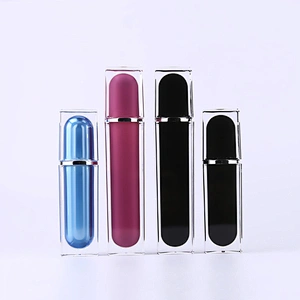 High quality thick wall 30ml 70ml 100ml square black lotion serum acrylic bottle