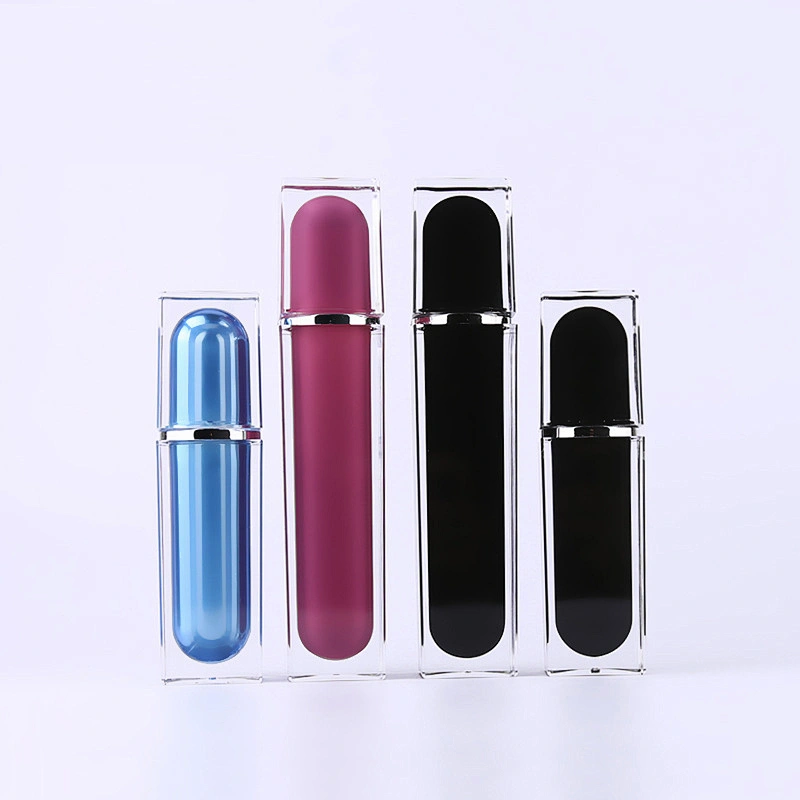 High quality thick wall 30ml 70ml 100ml square black lotion serum acrylic bottle