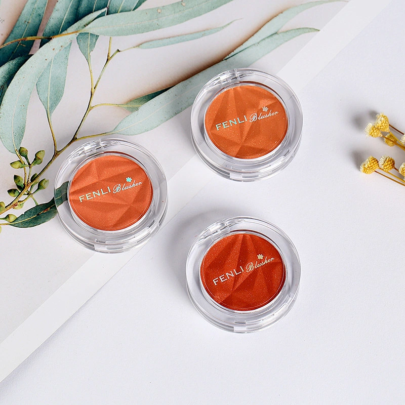 Make your own brand 3 colors blush cosmetics cheek single blush private label blush palette