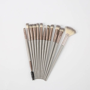 12 Pcs makeup Brush Set  Premium Synthetic Fabrics  Makeup Brushes 3 colors