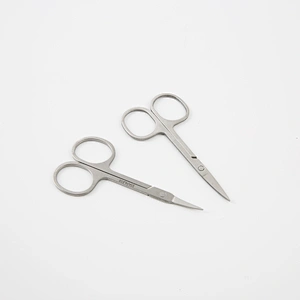 Cheap wholesale stainless steel eyebrow scissors silver Pointed beauty hair scissors