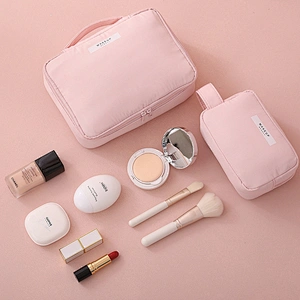 Costom Logo Promotional Makeup Bag Travel Toiletry Bag Organizer Untransparent  Cometic Bag Private Label Cu