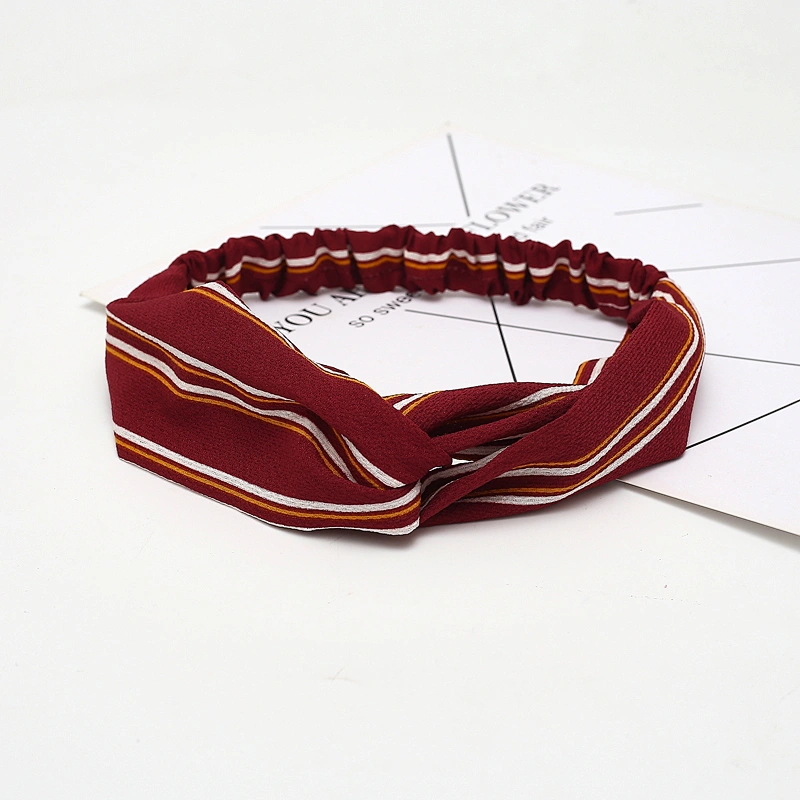 Women headwrap Knotted cross cloth art Hairband Hair accessories Elastic makeup Colorful headband headband
