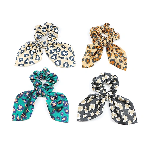 Simple Multicolor Scrunchie Women Hair Scarf Elastic Vintage Hairband Bow Hair Rubber Ropes Girls Hair bands