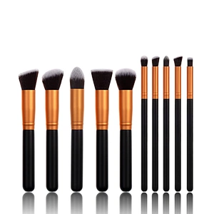 Free Sample Makeup Brushes Black Handle Makeup Brush Set Custom Makeup Brush