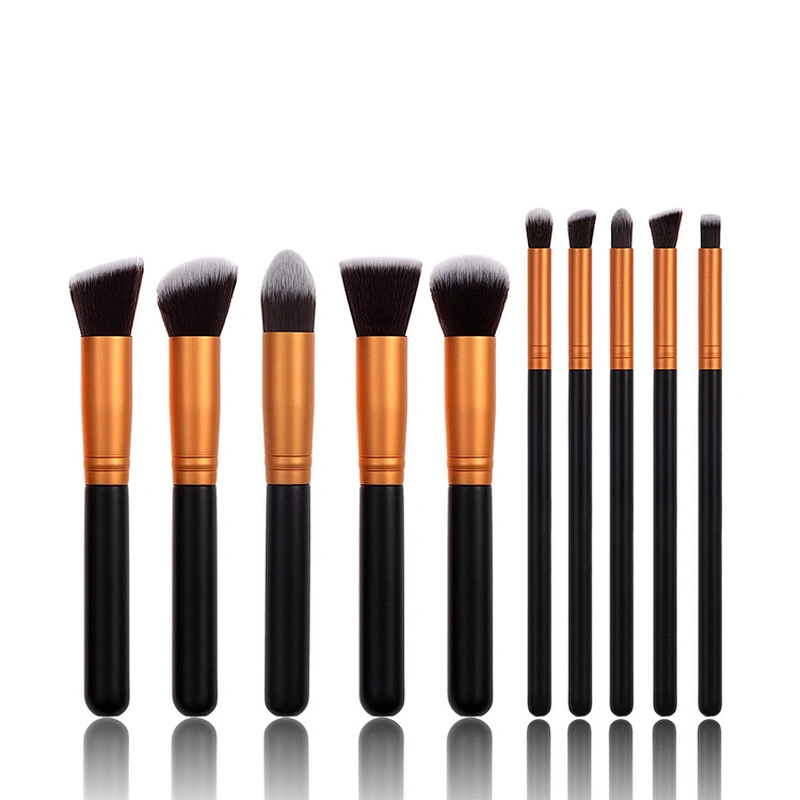 Free Sample Makeup Brushes Black Handle Makeup Brush Set Custom Makeup Brush
