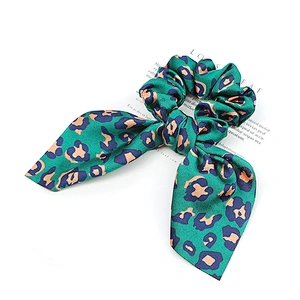 Simple Multicolor Scrunchie Women Hair Scarf Elastic Vintage Hairband Bow Hair Rubber Ropes Girls Hair bands