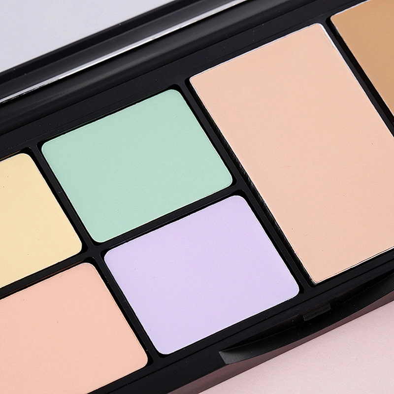 Hot selling 6 color professional private label concealer eye and lip repair concealer cosmetic make-up tray