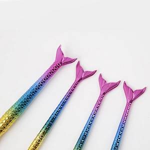 Mermaid Makeup Brush Set, 4Pcs Premium Synthetic Professional Makeup Brushes